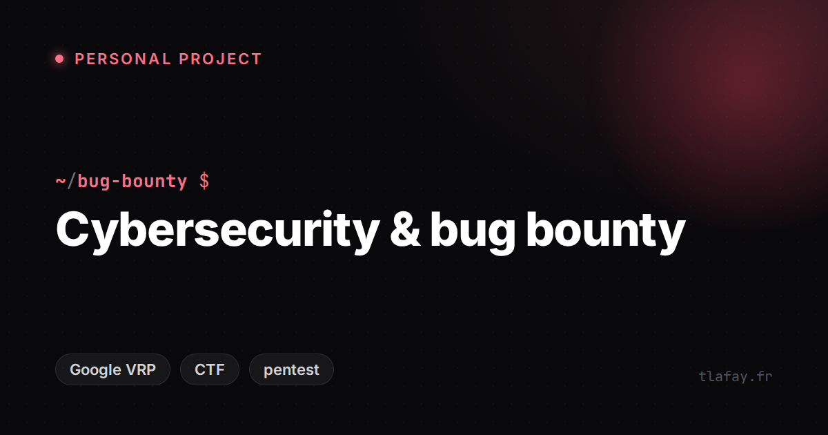 Cybersecurity & bug bounty